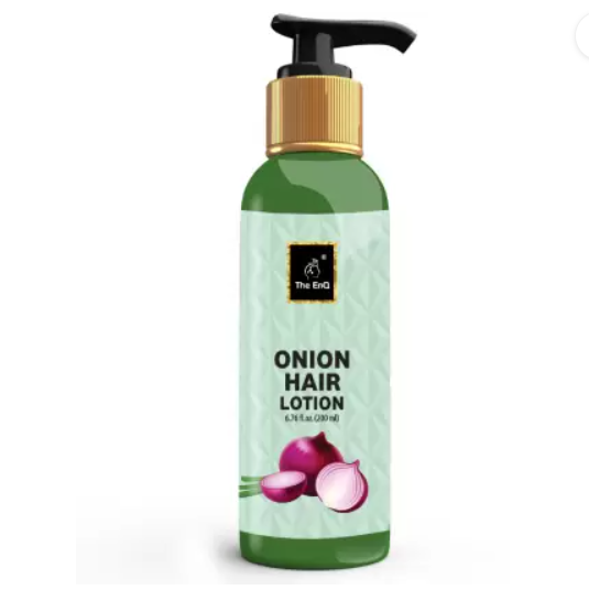 The EnQ Organic Onion Hair Lotion - 200 ml Anti Hair Fall Anti Dandruff Solution